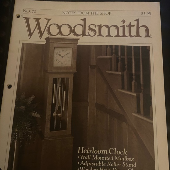 🎉5/$10🎉 Woodsmith magazine no70 August 90 heirloom clock,adjustable roll stand - Picture 1 of 8